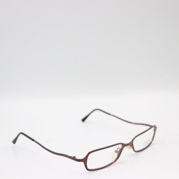Chloe BEAUTIFUL Chocolate brown rectangle Vintage Designer Glasses 48 17 135 - Picture 2 of 2